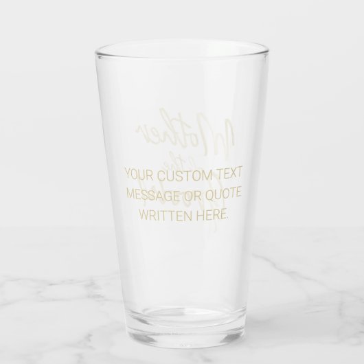 Moderne Mutter der Groom-Gold-Script-Typografie Glas (Rückseite)