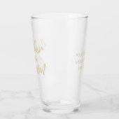 Moderne Mutter der Groom-Gold-Script-Typografie Glas (Links)