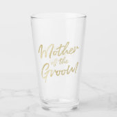 Moderne Mutter der Groom-Gold-Script-Typografie Glas (Vorderseite)