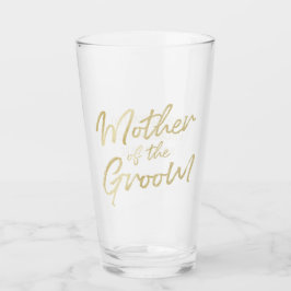 Moderne Mutter der Groom-Gold-Script-Typografie Glas