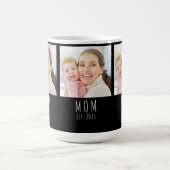 Moderne Mutter Established Schwarz 3 Foto Kaffeetasse (Mittel)
