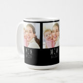 Moderne Mutter Established Schwarz 3 Foto Kaffeetasse (Vorderseite Links)