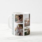 Moderne Mutter-Foto-Raster-Geschenkidee Kaffeetasse (Vorderseite Links)