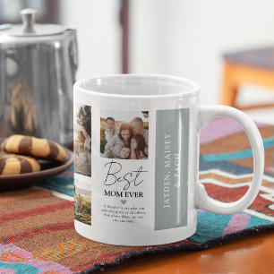 Moderne Mutter-Foto-Raster-Geschenkidee Kaffeetasse