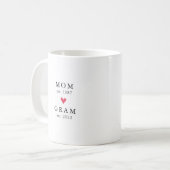 Moderne Mutter | Gram Jahr Est. Kaffeetasse (Vorderseite Links)
