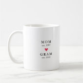 Moderne Mutter | Gram Jahr Est. Kaffeetasse (Links)