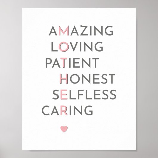 Moderne Muttersprache Muttertag Mama Zuhause Poster (Vorne)