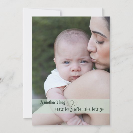 Moderne Muttertagskarte & Foto Dankeskarte (Vorderseite)