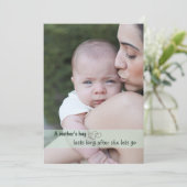Moderne Muttertagskarte & Foto Dankeskarte (Stehend Vorderseite)