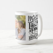 Moderne Mutterzitat-Familienfoto-Collage  Kaffeetasse (VorderseiteRechts)