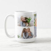 Moderne Mutterzitat-Familienfoto-Collage  Kaffeetasse (Links)