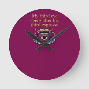 Moderne Mystik-Keeps Coffee Art Meine Drittaugen-S Runde Wanduhr