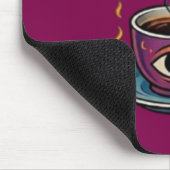 Moderne Mystik-Keeps Coffee Art Meine dritte Augen Mousepad (Ecke)