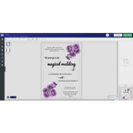 Moderne mystische Lila Rose Hochzeitseinladung Einladung