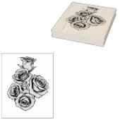 Moderne mystische Rose Hochzeit Gummistempel (Stempel)