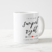 Moderne nach rechts gewischt Personalisierte Jumbo-Tasse (Vorderseite Rechts)