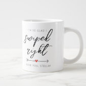 Moderne nach rechts gewischt Personalisierte Jumbo-Tasse (Rechts)