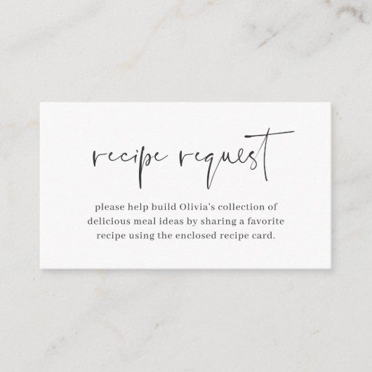 Moderne Nachfrage nach Minimalistischen Brautparty Begleitkarte (Vorderseite)