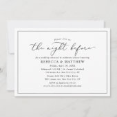 Moderne Nacht vor Hochzeit Probe Dinner Einladung (Vorderseite)