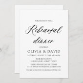 Moderne Nacht vor Probe Abendessen Einladung (Vorne/Hinten)