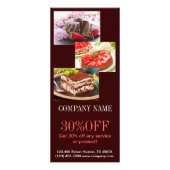 Moderne Nachtischkuchen-Kuchenbäckerei Werbekarte (Vorne)