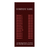 Moderne Nachtischkuchen-Kuchenbäckerei Werbekarte (Hinten)