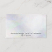 Moderne Nacre-Perlen-Iridescent holografisch Visitenkarte (Rückseite)