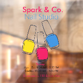 Moderne Nagelbar | Farbstudio für Nägel Fensteraufkleber (Blatt 2)