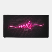 Moderne Nagelkunst Nagelkunst Manicure Nebel Rosa Schreibtischunterlage (Vorderseite)