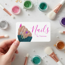 Moderne Nageltechniker-Branding-Nagel-Künstler Chi