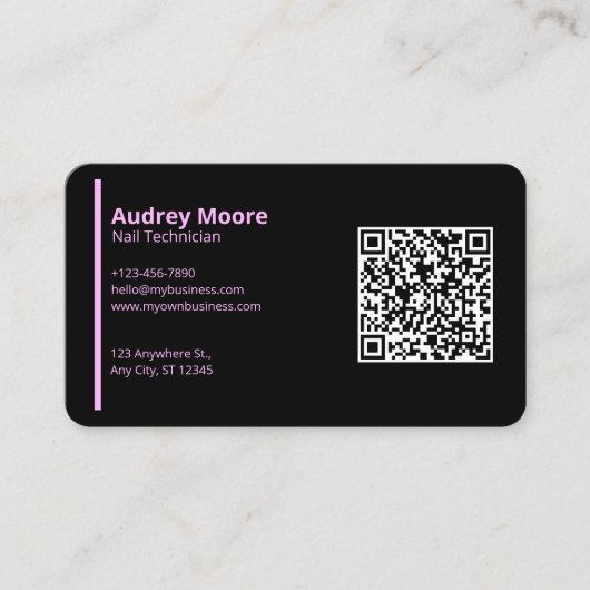 Moderne Nageltechniker-Vorlagen Visitenkarte (Vorderseite)