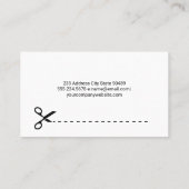 Moderne Nähmaschine auf Stoffmaterial Visitenkarte (Rückseite)