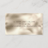 Moderne Nähmaschine Holographic Gold Visitenkarte (Rückseite)