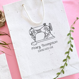 Moderne Nähmaschine, kleine Unternehmen, groß Gummistempel