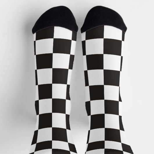 Moderne, nahtlose Tafel in Schwarz/Weiß Socken (Oben)