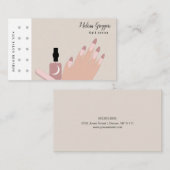 Moderne Nail Artist Logo Prämie Business Card Visitenkarte (Vorne/Hinten)