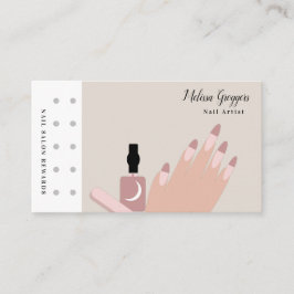 Moderne Nail Artist Logo Prämie Business Card Visitenkarte