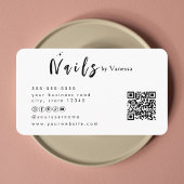 Moderne Nail Artist Salon Qr Code Business Card Visitenkarte