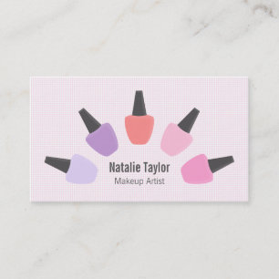 Moderne Nail Polnisch Makeup Artist Business Cards Visitenkarte