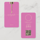 MODERNE NAIL POLNISCHE SCHÖNHEIT SALON PINK VISITENKARTE (Vorne/Hinten)