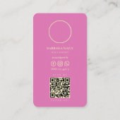 MODERNE NAIL POLNISCHE SCHÖNHEIT SALON PINK VISITENKARTE (Rückseite)