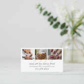 Moderne Nail Tech 4 Foto Business Card Visitenkarte (Stehend Vorderseite)