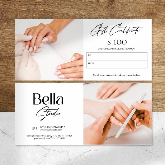Moderne Nail Tech Beauty Salon Geschenkkarte