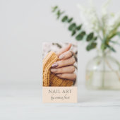 Moderne Nail Tech Foto Business Card Visitenkarte (Stehend Vorderseite)