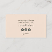 Moderne Nail Tech Foto Business Card Visitenkarte (Rückseite)