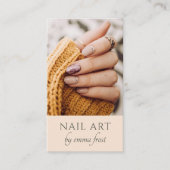 Moderne Nail Tech Foto Business Card Visitenkarte (Vorderseite)