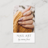 Moderne Nail Tech Foto Business Card Visitenkarte (Vorderseite)