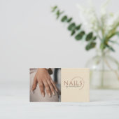 Moderne Nail Tech Foto Business Card Visitenkarte (Stehend Vorderseite)