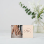 Moderne Nail Tech Foto Business Card Visitenkarte (Stehend Vorderseite)
