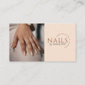 Moderne Nail Tech Foto Business Card Visitenkarte (Vorderseite)